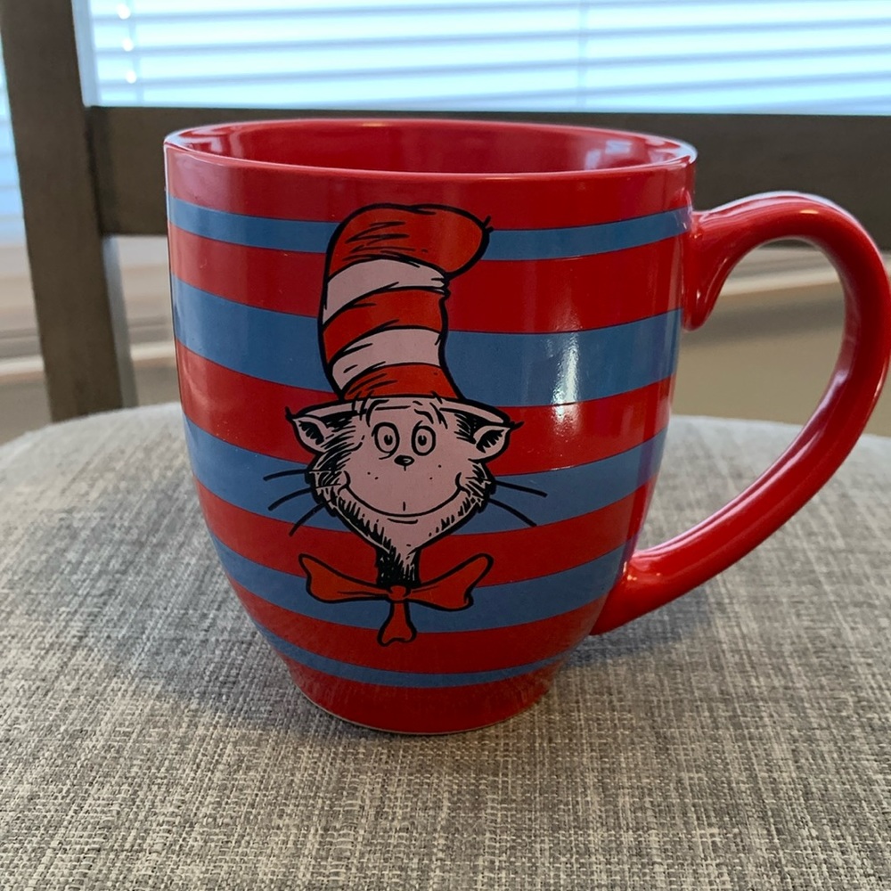 Dr Seuss Cat in the Hat striped mug